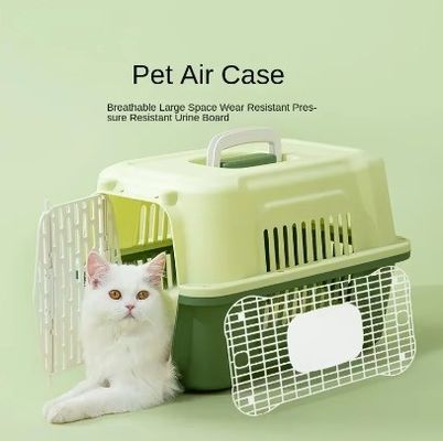 耐久性のあるプラスチック製のボタン閉塞付きの屋外犬用空中輸送箱