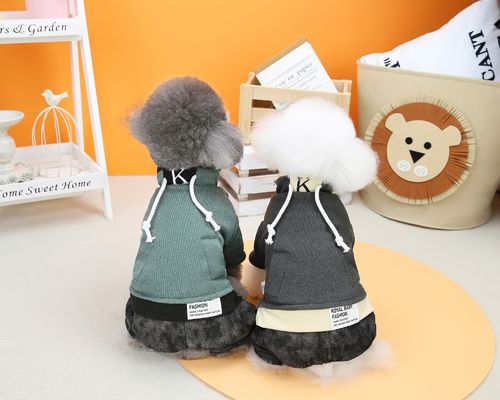 クラシック ニットウェア ペット ドッグ ウール フーディ 柔らかい セーター 冬の小犬の服