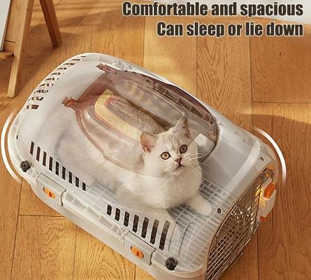 携帯プラスチック ペットスペースバッグ 航空会社 許可された 屋外旅行用の犬猫輸送機