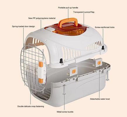 携帯プラスチック ペットスペースバッグ 航空会社 許可された 屋外旅行用の犬猫輸送機