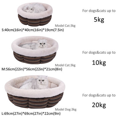 小犬と子猫のための室内洗えるペットベッド ODMデザイン 機能 暖かい快適