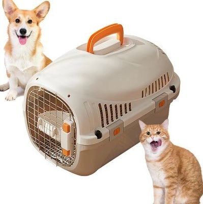 ポータブル アウティング ペット スーツケース 5-10kg トランスポート ケージ 猫 エアボックス ペット ケージ 犬 ペット キャリヤ ボックス