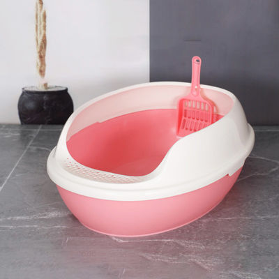 高面 PP プラスチック 猫 トイレ 大きい 防水 オープン トップ 猫 ゴミ箱 室内用