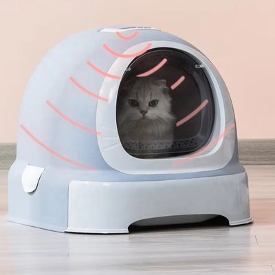 簡単にクリーン ドラエモンデザイン スクーパーと蓋付きの猫ゴミ箱 ゴミを散らすのを防ぐ