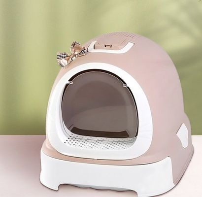 簡単にクリーン ドラエモンデザイン スクーパーと蓋付きの猫ゴミ箱 ゴミを散らすのを防ぐ