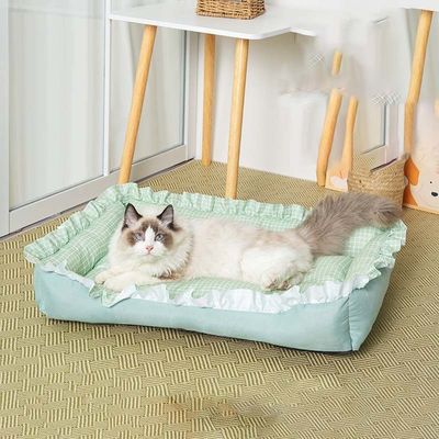 柔らかい防滑底の四角ペット猫ベッド 猫や小さな犬のための洗える ODMデザイン