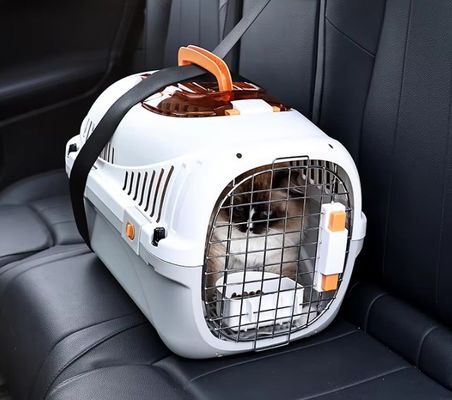 小さなペットのための呼吸可能な旅行用キャリヤボックス 航空会社承認 猫の子犬 子犬 うさぎの檻