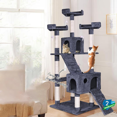 ODM デザイン 豪華 天然木 ペット 家具 木製の大猫のための大きな登山猫 木製の大猫 2色 シサルロープ
