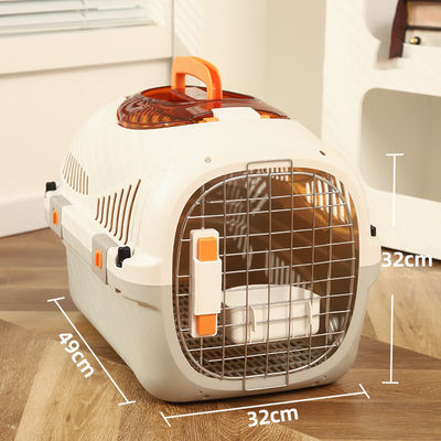 PP ペット旅行バッグ 猫用 キャリヤ ハード表面 空中輸送箱 小型犬や猫用