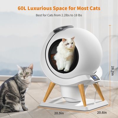スマートゴミ箱 自浄化自動猫トイレ箱 大容量とAPP制御
