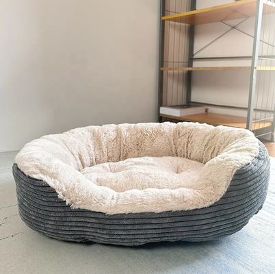 固いパターン 柔らかいコード毛皮 偽毛 洗える ペットベッド 猫や犬 オーダーメイド