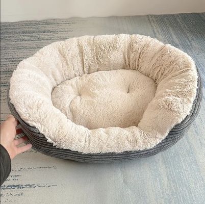 固いパターン 柔らかいコード毛皮 偽毛 洗える ペットベッド 猫や犬 オーダーメイド