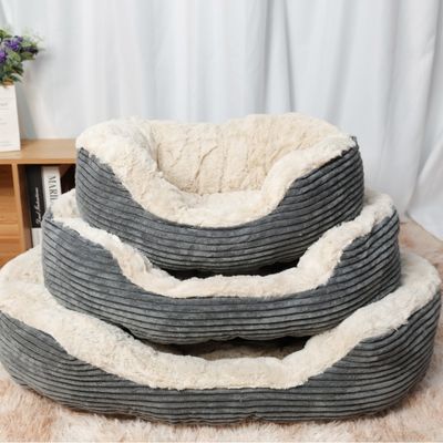 猫や犬のための豪華なペットベッドハウス 暖かい厚い寝具 敷き布団の枕