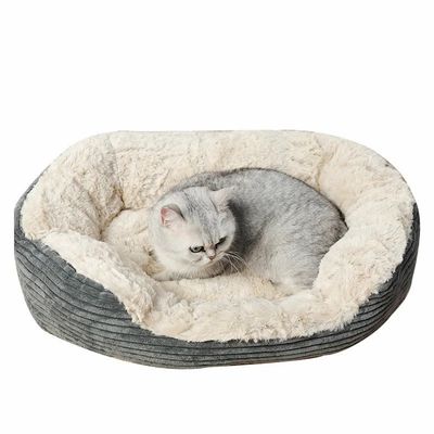 猫や犬のための豪華なペットベッドハウス 暖かい厚い寝具 敷き布団の枕
