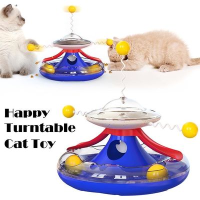 長い時間使用 優位性 猫 パリー 玩具 漏れ 食べ物 ペット パズル インタラクティブ ターンテーブル 玩具