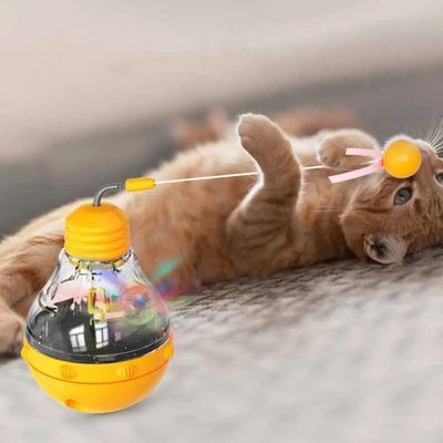 久しぶりに使った インタラクティブな猫のおもちゃ 楽しい猫の棒 ライトランプと漏れやすい食品タンブラー