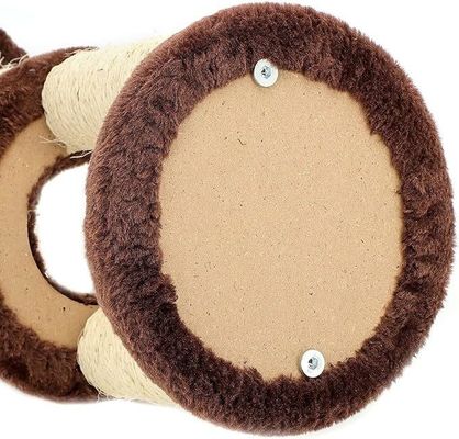 ODM デザイン 猫家具 ベージュ チップボード シサル柱とプラシュハムック付きのクライミングツリー