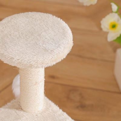ODM デザイン 猫家具 ベージュ チップボード シサル柱とプラシュハムック付きのクライミングツリー