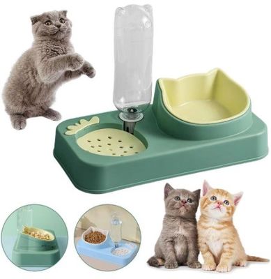 猫用のペット用ペット用食品 15 度傾き猫用ペット用ペット用ペット用食品 2 in 1 ABS プラスチック
