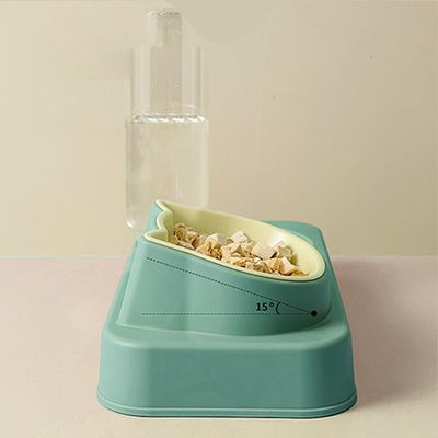 猫用のペット用ペット用食品 15 度傾き猫用ペット用ペット用ペット用食品 2 in 1 ABS プラスチック