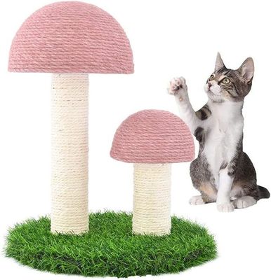 屋内猫のクライミングポスト インタラクティブなおもちゃ付きの持続可能のキノコ猫の掻き立てポスト