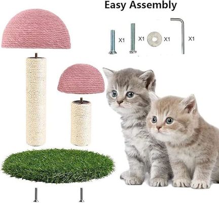 屋内猫のクライミングポスト インタラクティブなおもちゃ付きの持続可能のキノコ猫の掻き立てポスト
