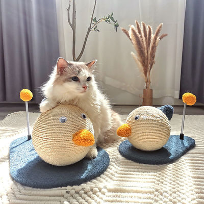 ODMデザイン 猫のガラガラ玩具 シサル ロープボール 運動ループ 楽しい遊びとキティの休憩