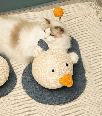 ODMデザイン 猫のガラガラ玩具 シサル ロープボール 運動ループ 楽しい遊びとキティの休憩