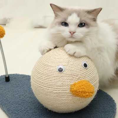 自然シサールおもちゃのための猫のスケラピングボール