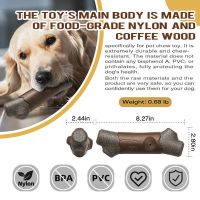 ペット犬 噛むおもちゃ インタラクティブ 歯を清める 骨 破壊不能なナイロン/TPR スキークおもちゃ