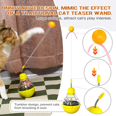 猫の興味を刺激する 紫色 インタラクティブな動き ペット・トイ 引力餌 漏れやすい食べ物