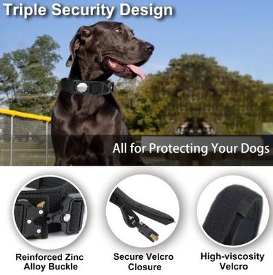 犬のネックレス エコフレンドリーナイロン 調整可能なペットネックレス エアタグ GPS追跡犬のリード