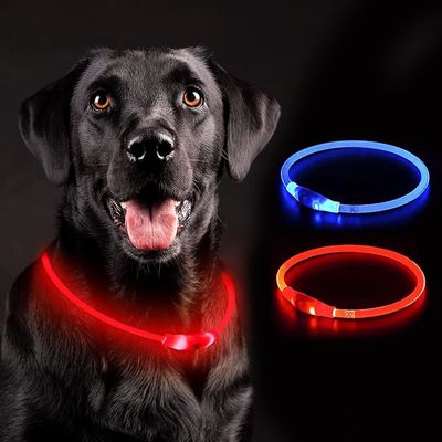 ペット用 容認できる切断可能なライト付き犬の襟 防水で耐久性