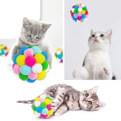 4cm 可愛い毛皮ボール 偽りの羽の鐘 持続可能なABS/PC素材の猫の噛み物