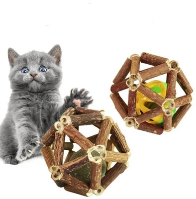 持続可能な天然のシルバーワインスティック インタラクティブな猫の噛むおもちゃ 楽しみと歯磨きのために