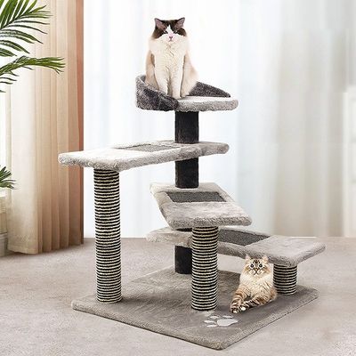 5階建てのキャットコンドミニアム シサール・スクラッシング・ポスト キャット・クライミング・タワー