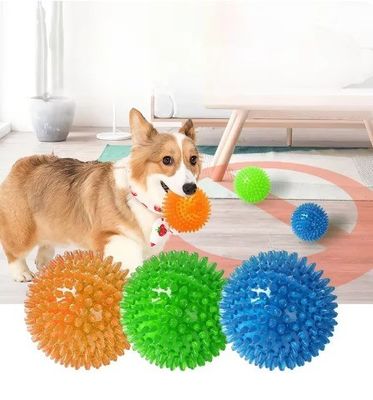 TPR 尖った歯のクリーニングボール ペット歯のトレーニングと噛むための犬のおもちゃ