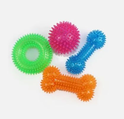 犬用ソフトチューイおもちゃ インタラクティブなトレーニングと歯磨きのための耐久性TPR骨形