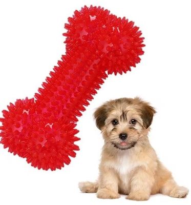 犬用ソフトチューイおもちゃ インタラクティブなトレーニングと歯磨きのための耐久性TPR骨形