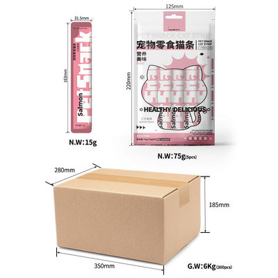 主成分 トンナ 15g/pcs 栄養素とカルシウム補給のための猫のスナックスティック