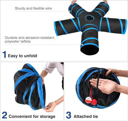 安全で耐久性のある 3 Way 4 Way 5 Way Cat トンネル トイ