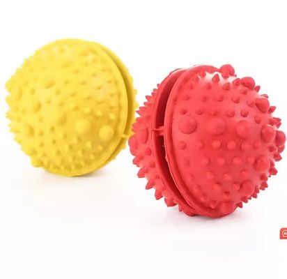 インタラクティブな子犬の噛むボール 歯の掃除/IQトレーニングに無毒で耐久性