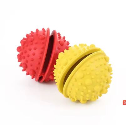 インタラクティブな子犬の噛むボール 歯の掃除/IQトレーニングに無毒で耐久性
