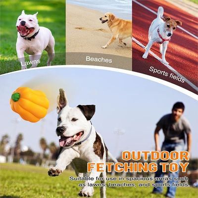 TPR パンプキンボールシェイク 微笑む音 飼育と訓練のためのインタラクティブな犬のおもちゃ