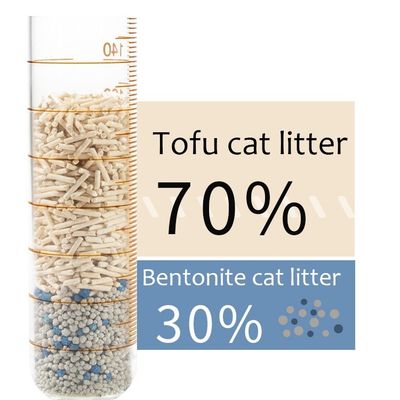 柔らかい砂 生物分解性 豆腐 猫ゴミ 低追跡 強い凝縮 猫のためのODMデザイン