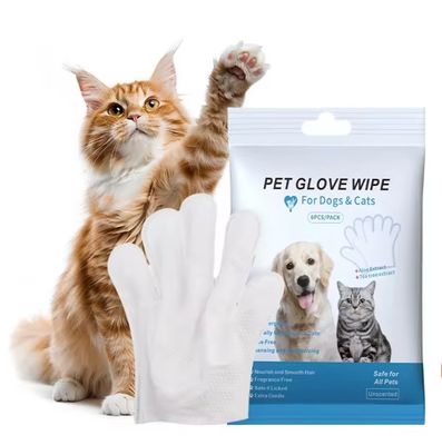 パーソナライズド ロゴ 受け入れられる 6PCS パック ペット 掃除 手袋 PET 整形 濡れたタオル