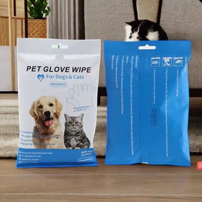 パーソナライズド ロゴ 受け入れられる 6PCS パック ペット 掃除 手袋 PET 整形 濡れたタオル