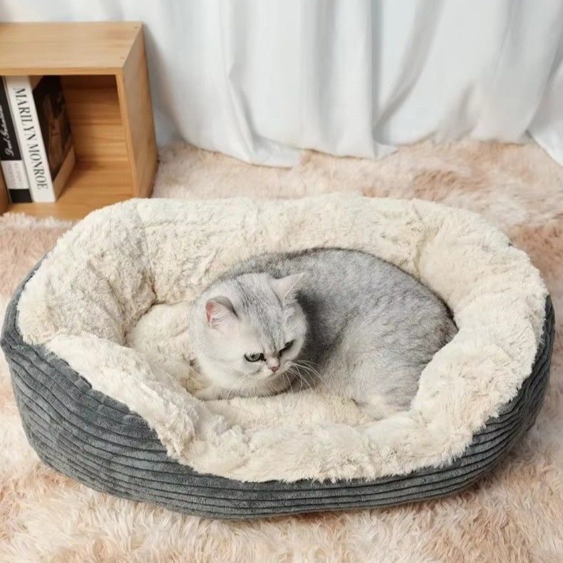超洗える毛で犬と猫のベッド 厚い毛布マット パッド フリース ホーム ペット睡眠