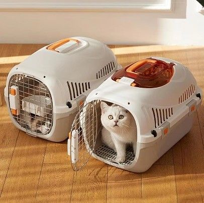 携帯プラスチック ペットスペースバッグ 航空会社 許可された 屋外旅行用の犬猫輸送機