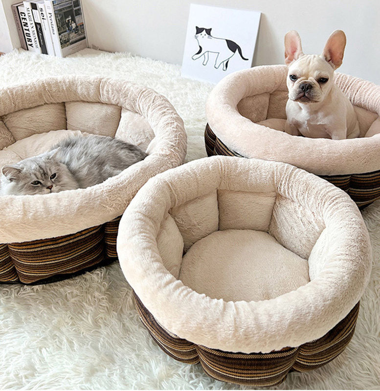 小犬と子猫のための室内洗えるペットベッド ODMデザイン 機能 暖かい快適